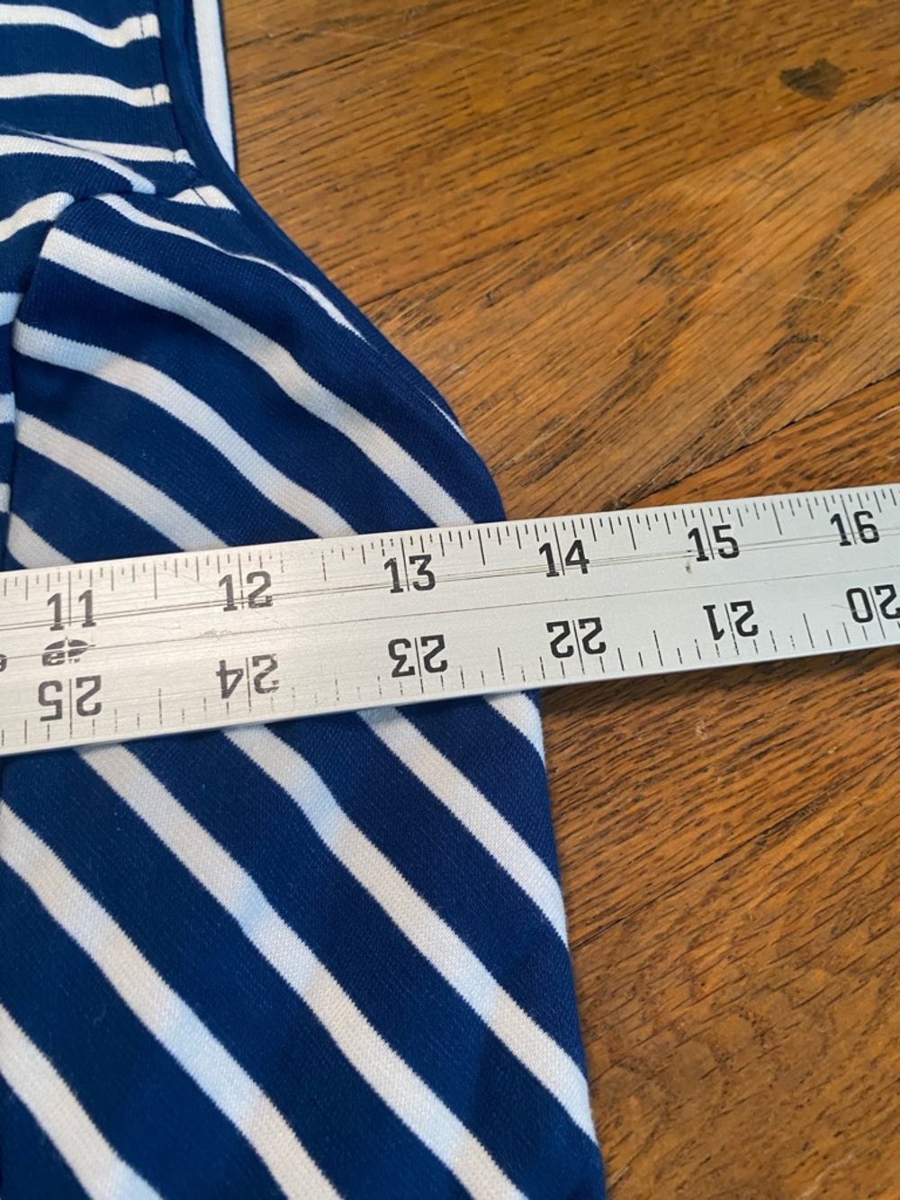 Banana Republic Blue White Striped Sleeveless Dress Size 6 Fit Flare - Picture 8 of 9